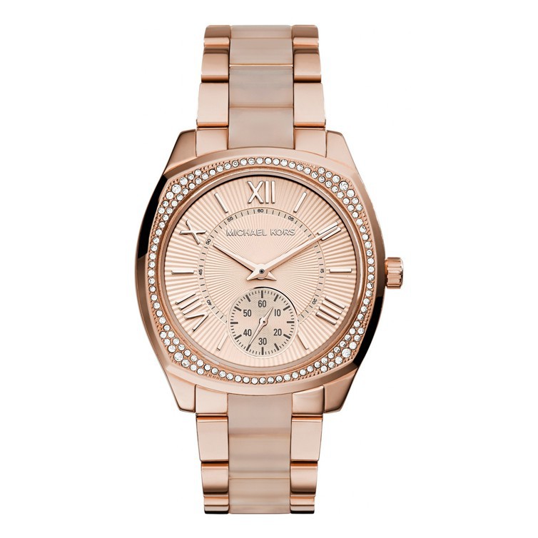 Michael Kors MK6135 Rose Dial Rose Gold-tone Ladies Watchนาฬิกาแบรนด์เนมแท้100% นาฬิกาผู้หญิง ไมเคิลคอรส์ MK-040