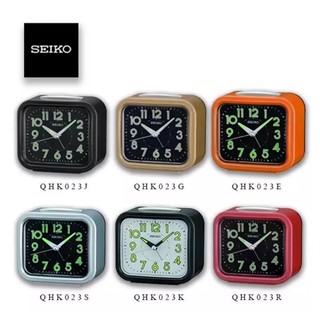 SEIKO นาฬิกาตั้งปลุก Bell Alarm มีพรายน้ำ (มีไฟ) รุ่น QHK,QHK023,QHK023S,QHK023E,QHK023J,QHK023K,QHK023R,QHK023G