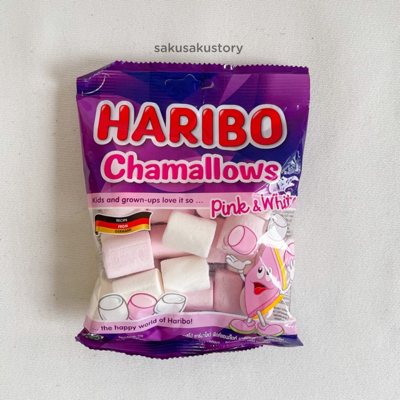 🔥พร้อมส่ง🔥HARIBO Chamallows Pink & White : มาร์ชเมลโล่