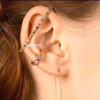 Ear cuff หลากสี มี 3 ชิ้น คล้องหู ไม่ต้องเจาะ สุดชิค