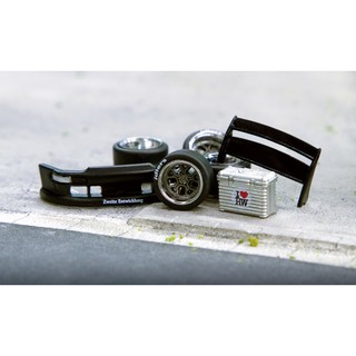 Tarmac Works 1/64 Accessories AL13 Wheels DC 003 Chrome/Gun metal