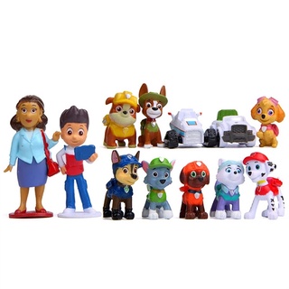 ฟิกเกอร์ Paw Patrol Patrulla Canina 4-10 ซม. ของเล่นสําหรับเด็ก 12 ชิ้น