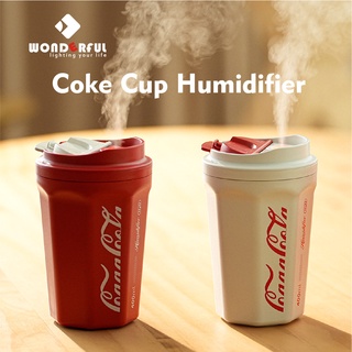 WONDEFUL เครื่องฟอกอากาศ Coke-Cup เครื่องพ่นไอน้ำ 400ml รถยนต์อโรมาเธอราพี