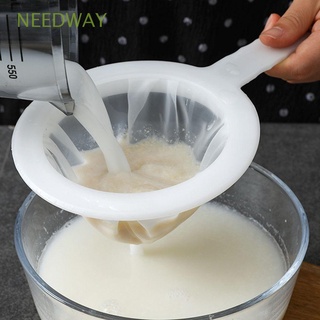 NEEDWAY 1 Pcs Mesh Filter Spoon Large Funnel Filter Mesh Strainer 100/200/400 Mesh Nylon For Soy Milk,Yogurt,Coffee Useful Ultra-fine Safety Kitchen Gadget