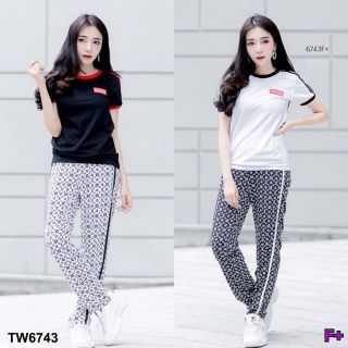 TW6743-Set 2 ชิ้น เสื้อคอกลม