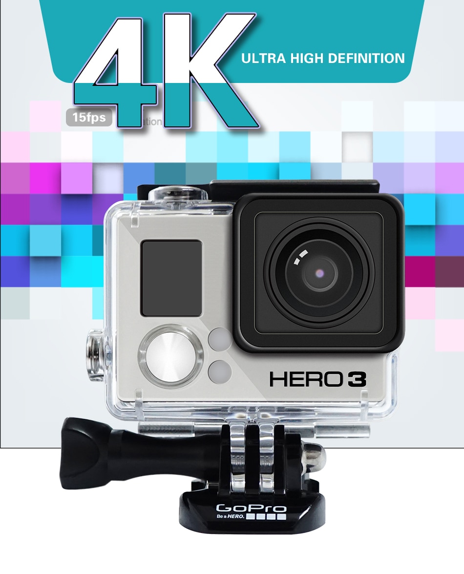 Gopro Hero 3 Black Vlog 4k Ultra Hd Waterproof Small Camera Diving Aerial Motion Camera Motorcycle Riding And Skiing Cam ค ณภาพ