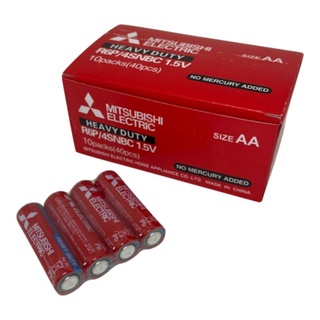 ถ่านMitsubishi electric AAหรือAAA 1.5V 1กล่องบรรจุ40ก้อน