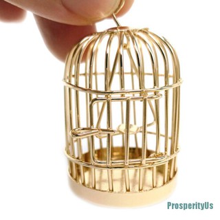 💥 1:12 Dollhouse miniature furniture metal bird cage for dollhouse decor