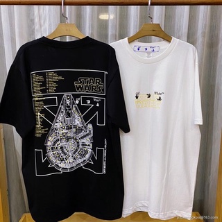 CZH เสื้อยืดแขนสั้น Off White สตาวอร์ SML