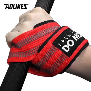 AOLIKES 1 Pair Figure 8 Weight Lifting Straps Weightlifting Powerlifting Sport Gym Fitness Barbell Wrist Support