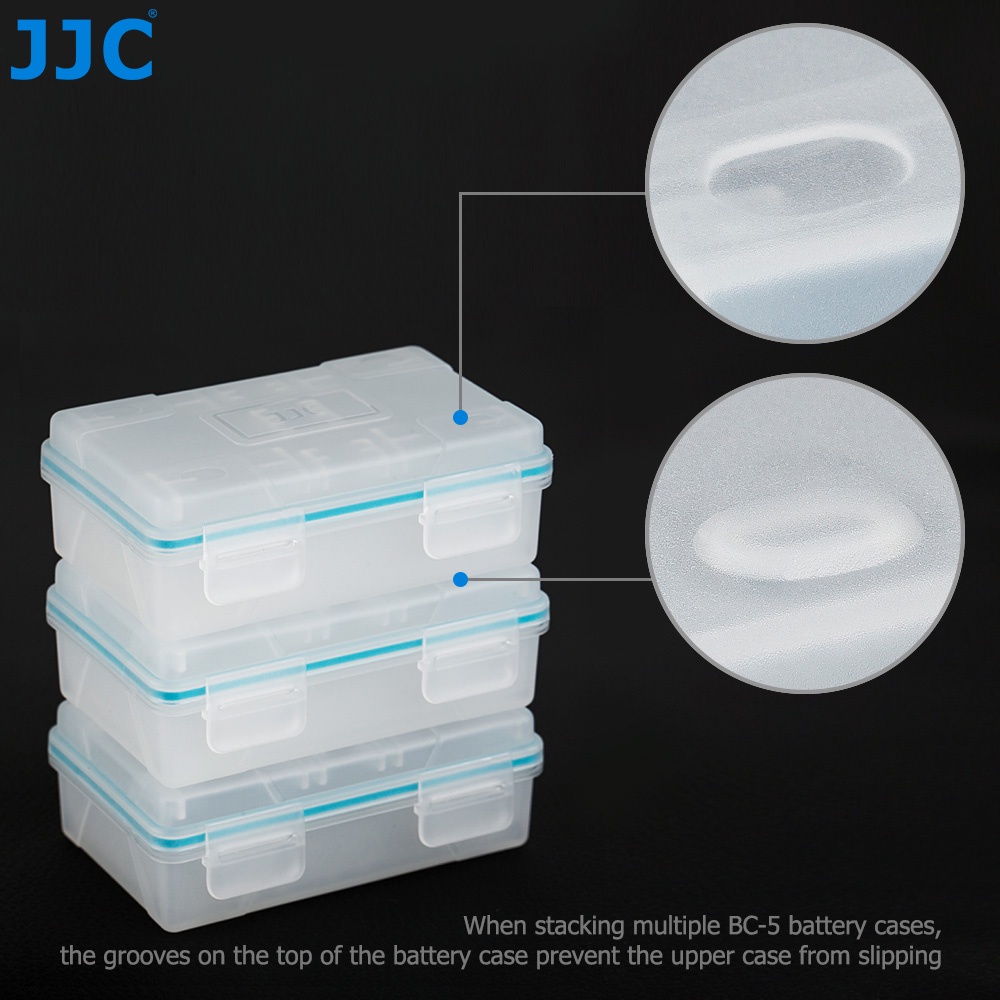 JJC BC-5 เคสแบตเตอรี่ 2-in-1 พร้อมช่องเสียบการ์ดหน่วยความจำเสริมสำหรับการ์ด SD SDHC SDXC 2 MSD Micro SD TF สำหรับ Olympus BLS-5 BLN-1, Fujifilm NP-W126 NP-W126S Sony NP-FW50 แบตเตอรี่