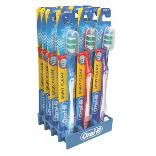 ออรัลบี แปรงสีฟัน ชายนี่คลีนมีฝาปิด 12 ชิ้น x1 ชิ้น Oral B Shine Clean Toothbrush 12 pcs x 1 pc.