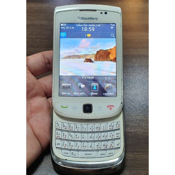 Blackberry Touch 9800 สไลด์ ใช้งานปกติ แบตยังดี โทรออกรับสาย เสียงดังฟังชัด