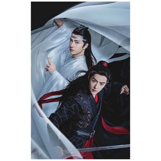 สติกเกอร์ปักครอสติชจิตรกรรมเพชรตกแต่งบ้านรูป Wei Wuxian Lan Wangji