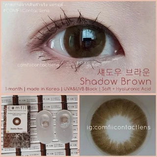 Comfii Contactlens คอนแทคเลนส์ Hyaluron รายเดือน Made in Korea รุ่นShadow Brownใหญ่กว่าตาดำ บิ๊กอาย