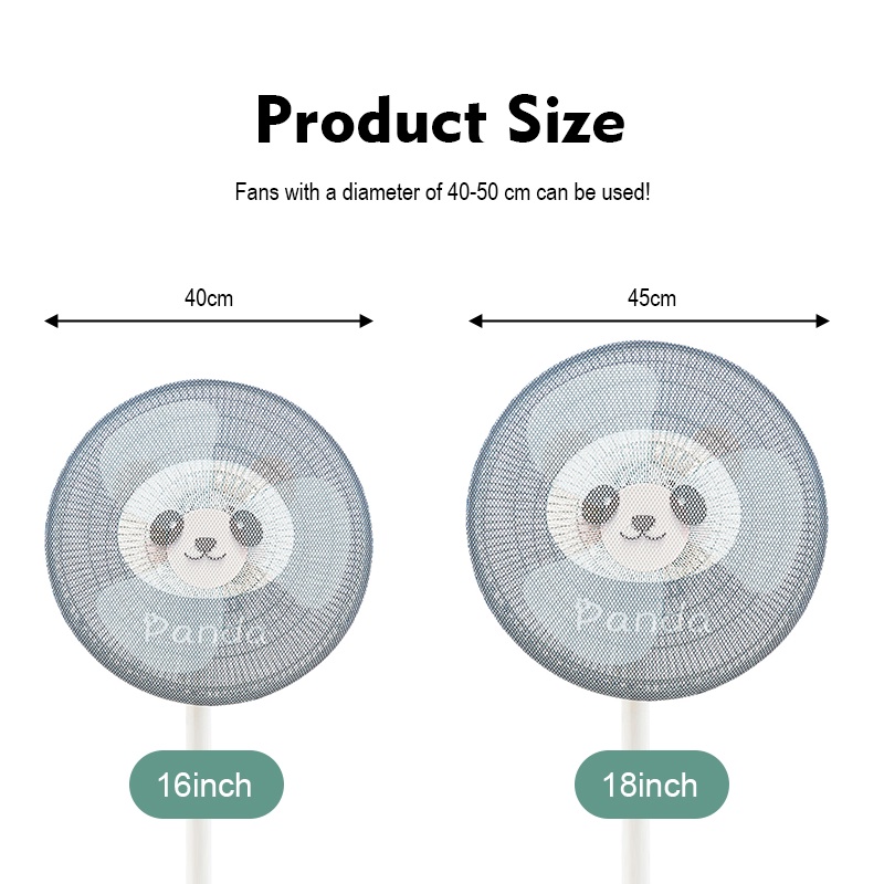 ตาข่ายคลุมพัดลม ที่ครอบพัดลม ที่คลุมพัดลม กันเด็กเอานิ้วแหย่ ขนาด 16-18 นิ้ว - รูปที่ 7