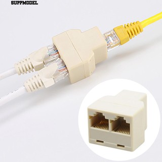 1 to 2 Way Female CAT 6 / 5 / 5e RJ45 Network Splitter อะแดปเตอร์