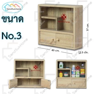 SandSukHome ตู้ยาสามัญประจำบ้าน ติดผนัง กล่องเก็บของ จัดระเบียบเก็บยาให้เป็นที่