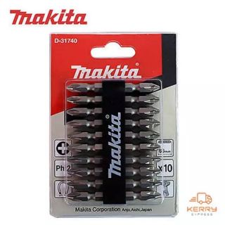 ดอกไขควง 4เเฉก Makita. หัวเเฉก 2ด้าน ยาว 65 มม.D317-40 เเพ็ค 10 ตัว ของเเท้