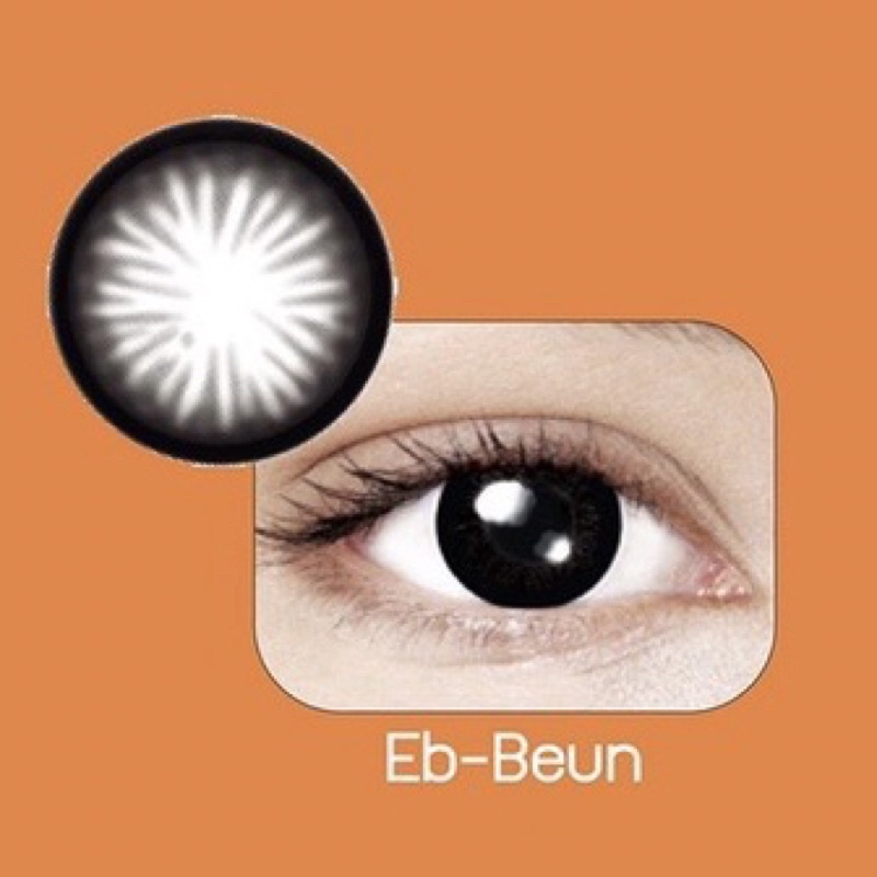 กล่องส้ม Eb-Beun บิ๊กอายส์ สีดำ คอนแทคเลนส์ Maxim Contact Lens สายตาสั้น ค่าสายตา 12.00 บิ๊กอาย ตาโต