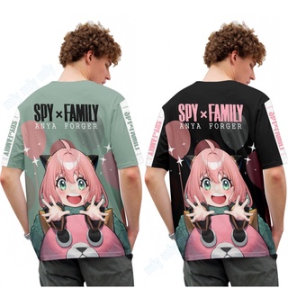 เสื้อยืดแขนสั้นลําลอง พิมพ์ลายอนิเมะ Spy x Family Anya Forger แฟชั่นสําหรับครอบครัว