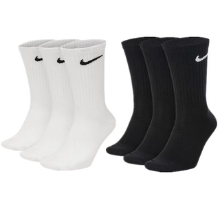Cod☑️ถุงเท้าบาสเก็ตบอล Nike Mid Cut สีดํา/สีขาว สําหรับผู้ชาย 1 คู่