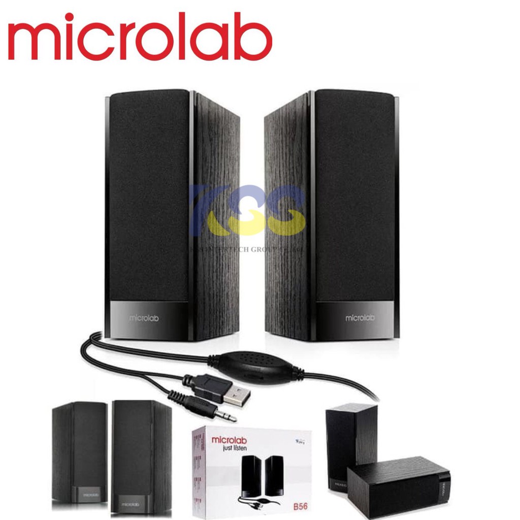 ลำโพง Microlab Speaker 2.0 B56 กำลังขับรวม 3 วัตต์ (RMS) รับประกัน 1 ป๊