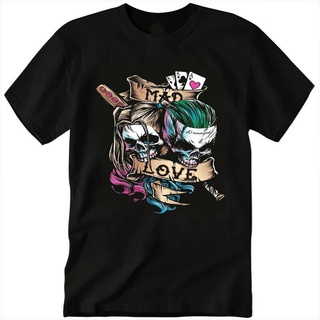 ส่งเร็ว เสื้อยืด พิมพ์ลาย Harley Quinn Joker Mad Love The Suicide Squad ของขวัญสุดเท่S-5XL