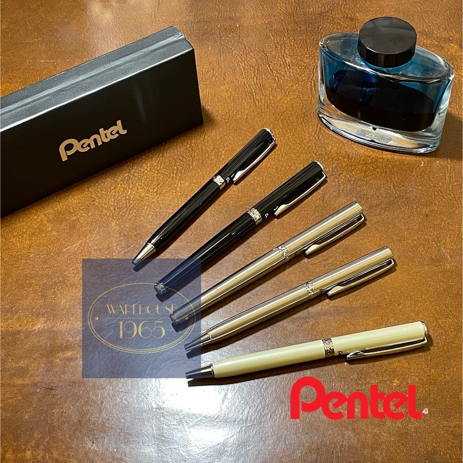 [1 แท่งพร้อมกล่อง] Pentel Sterling 0.7 mm ปากกาหรู โรลเลอร์เจล หรือ ลูกลื่น เปลี่ยนไส้ได้ | Sleek Ge