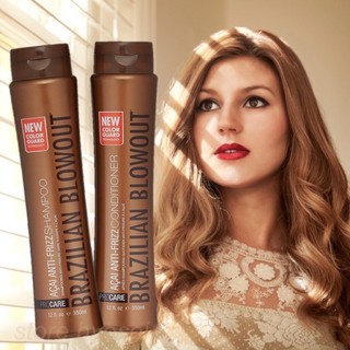 Brazilian Blowout Anti frizz shampoo/Conditioner Anti Frizz 350 ml ซ่อมแซมผมเสีย ล๊อคความชุ่มชื้น ปกป้องสีผม ลดการชี้ฟู