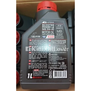 แท้โฉมใหม่ Motul 4T Scooter Power LE 4T 5W40 100% synthetic 0.8 1 ลิตร Jaso MB API SN น้ำมันเครื่องสังเคราะห์ เฟืองท้าย