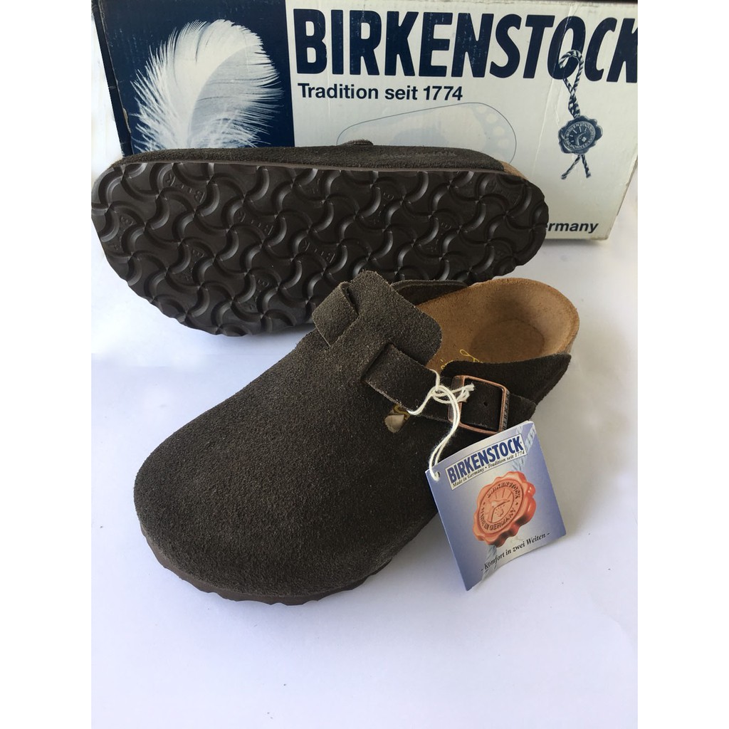 Birkenstock -รุ่น Boston Suede สี Mocha (soft footbed) ไซท์ 35 ของแท้ 100%