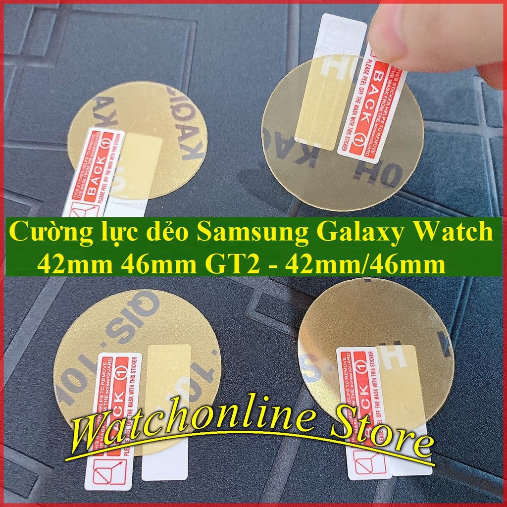 Samsung Galaxy Watch 42mm 46mm GT2 Nano กระจกนิรภัยแบบยืดหยุ่น - 42mm/46mm...
