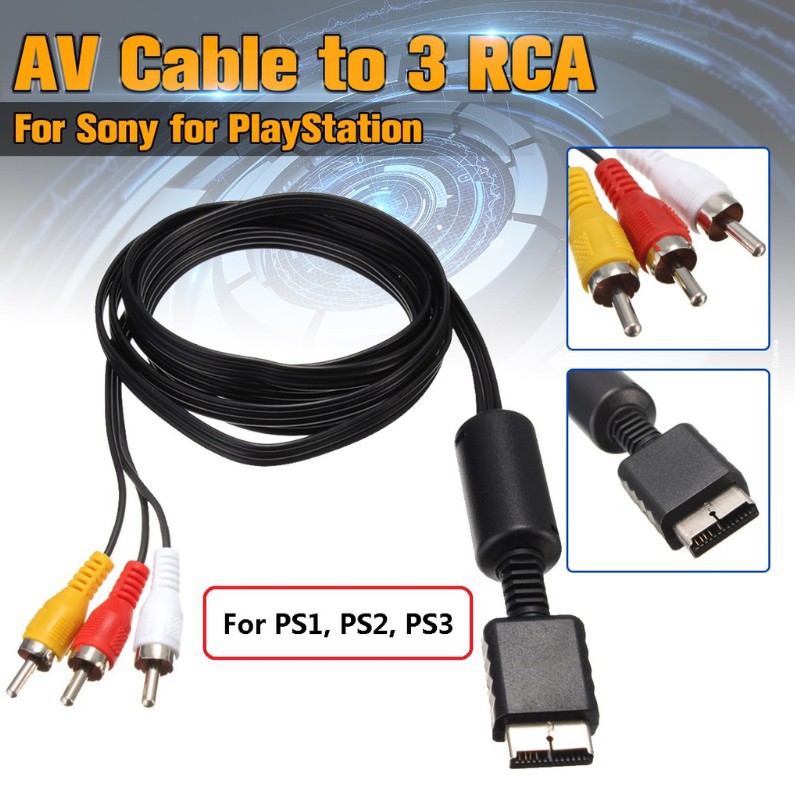 (2 แบบ) สาย AV PS2 PS3 สำหรับเครื่อง playstation PS2 / PS3 Playstation สาย AV PS1 PS2 PS3 Audio Video AV สายแปลง Ps2