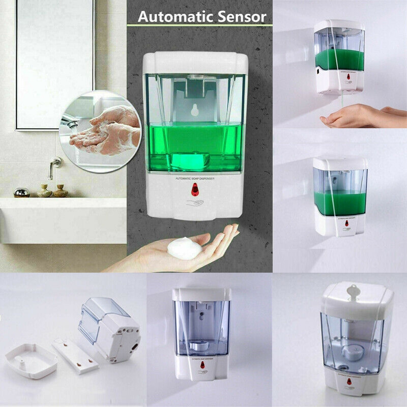 2xHands Free Automatic Soap Dispenser Touchless Battery Operated Water-Resistant 