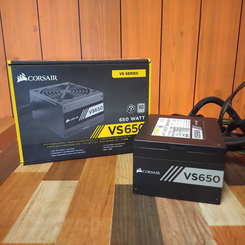 Power Supply (พาวเวอร์ซัพพลาย) PSU Corsair VS650 650W (80 Plus White) ประกันศูยน์ 10 เดือน