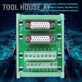 อุปกรณ์โมดูลเชื่อมต่อ Db15-M6 Double Head Din Rail Module สําหรับเชื่อมต่อบ้าน