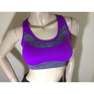 Dual color sports bra (Purple) สปอร์ตบราสีม่วง