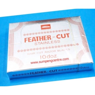 FEATHER - Cut Stainless Hair Cut Razor Blades มีดโกน 1แถวมี10ล