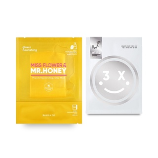 Banila Co Miss Flower &amp; Mr. Honey Propolis Rejuvenating 2 Step Mask / White Wedding Sheet Mask