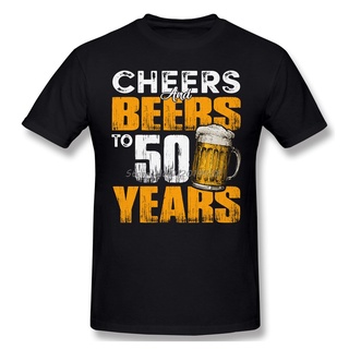 เสื้อยืดวินเทจเสื้อยืด พิมพ์ลาย Cheers And Beers To 50 Th Years Old 50Th สไตล์คลาสสิก แฟชั่นสําหรับคู่รักS-3XL