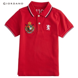 GIORDANO เสื้อโปโลเด็กแขนสั้น Juniors UNION JACK POLO 03010322