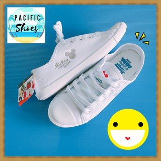 ADDA รองเท้าผ้าใบผู้หญิงสีขาว Mickey Mouse รุ่น 41H04 by Pacific Shoes