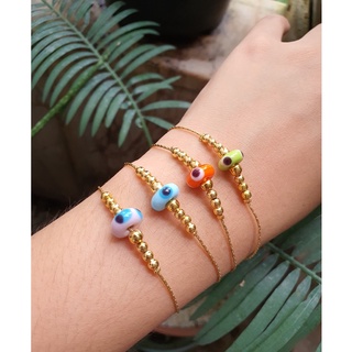 ข้อมือ Evileye จี้แก้ว pandora หลายสี