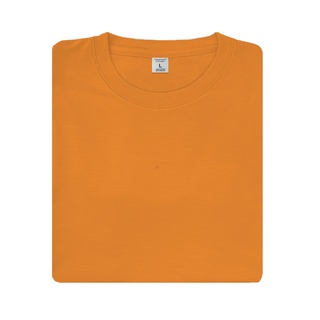 nibbana เสื้อยืดคอกลมผ้า cotton 100% สีส้มไฟ