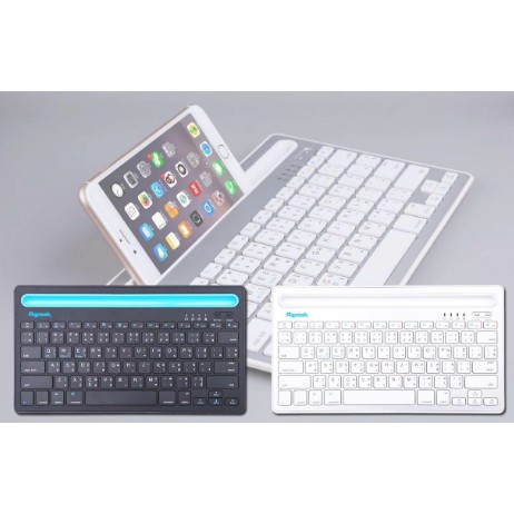 razeak ws-bk102 คีบอร์ด บูทูท วางโทรศัพท์ ชาร์จแบตได้ในตัว Bluetooth Multi-Device Keyboard window/ma