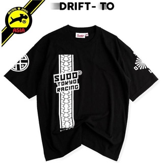 Sudd Oversize เสื้อโอเวอร์ไซส์ รุ่น Driftto แฟชั่น คอกลม ลายสกรีน ผ้าฝ้าย cotton ฟอกนุ่ม ไซส์ XS S M L