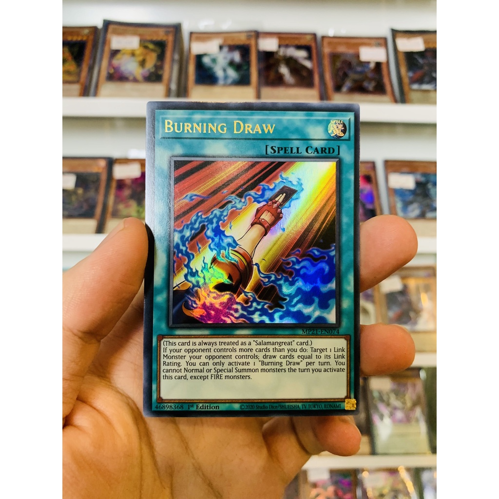 ยูกิโอ! Odd Card รหัส MP21-EN074 - Burning Draw - Ultra Rare - รุ่นที่ 1