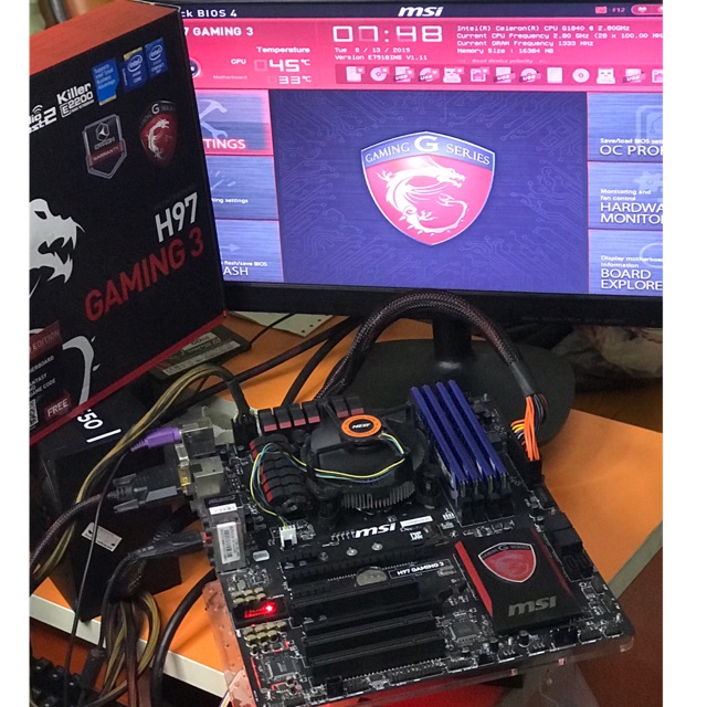 Mb msi gaming3 h97+cpu g1840