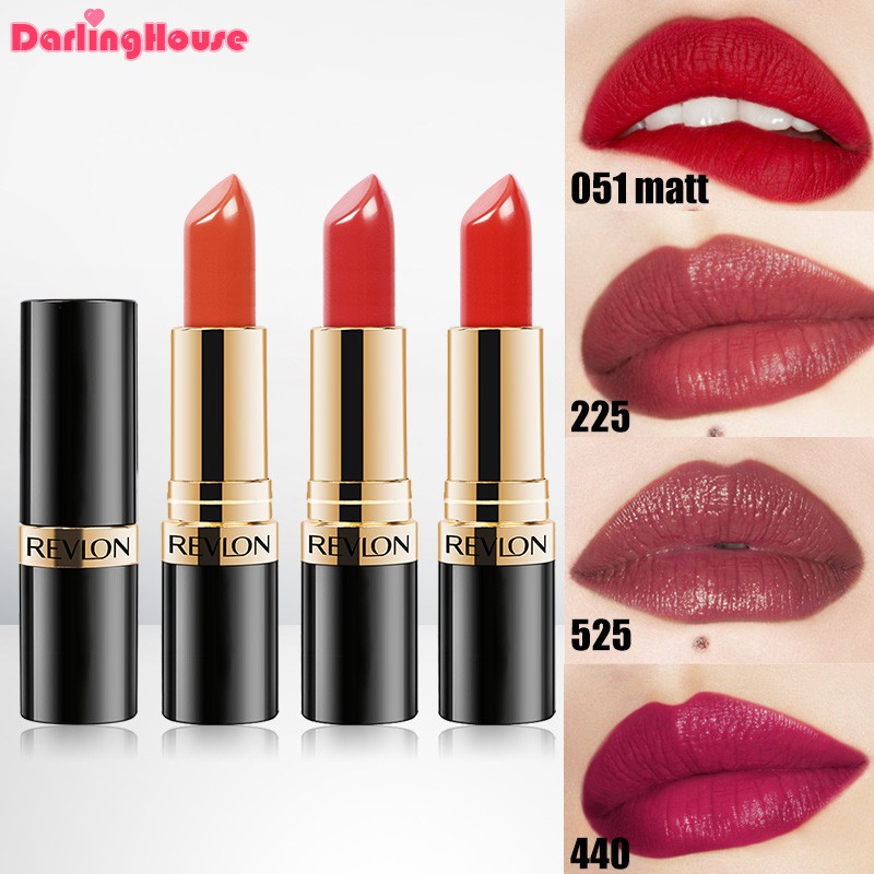 [พร้อมส่ง] Usa REVLON SUPER LUSTROUS LIPSTICK CREME 225#กุหลาบไวน์ 674#Coralberry 044#Bare AFFAIR 73